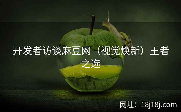 开发者访谈麻豆网(视觉焕新)王者之选 开发者访谈麻豆网(视觉焕新)王者之选